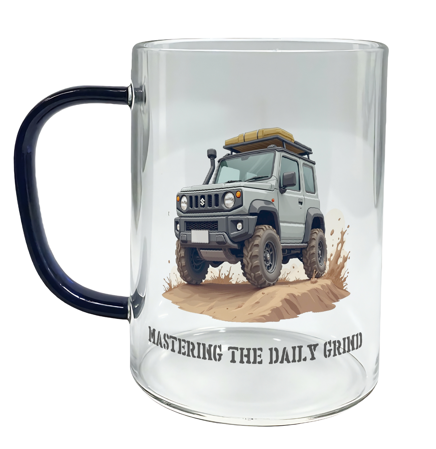 Offroad adventure, Grey Suzuki Jimny edition, coffee mug
