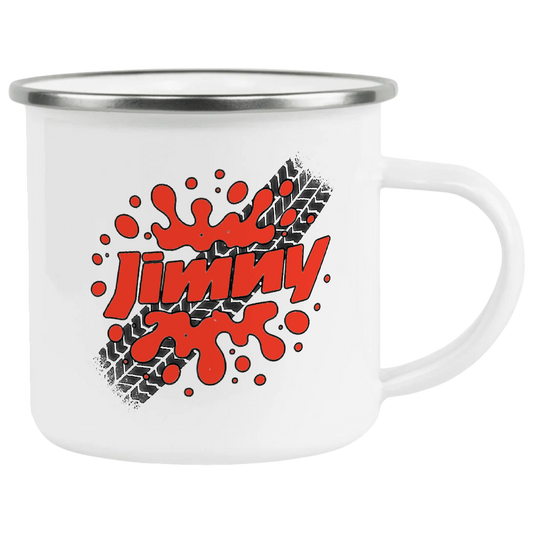 Offroad adventure, Red Suzuki Jimny edition, coffee mug